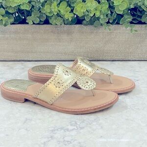 Jack Rogers Jacks Flat Sandals II Platinum Size 7